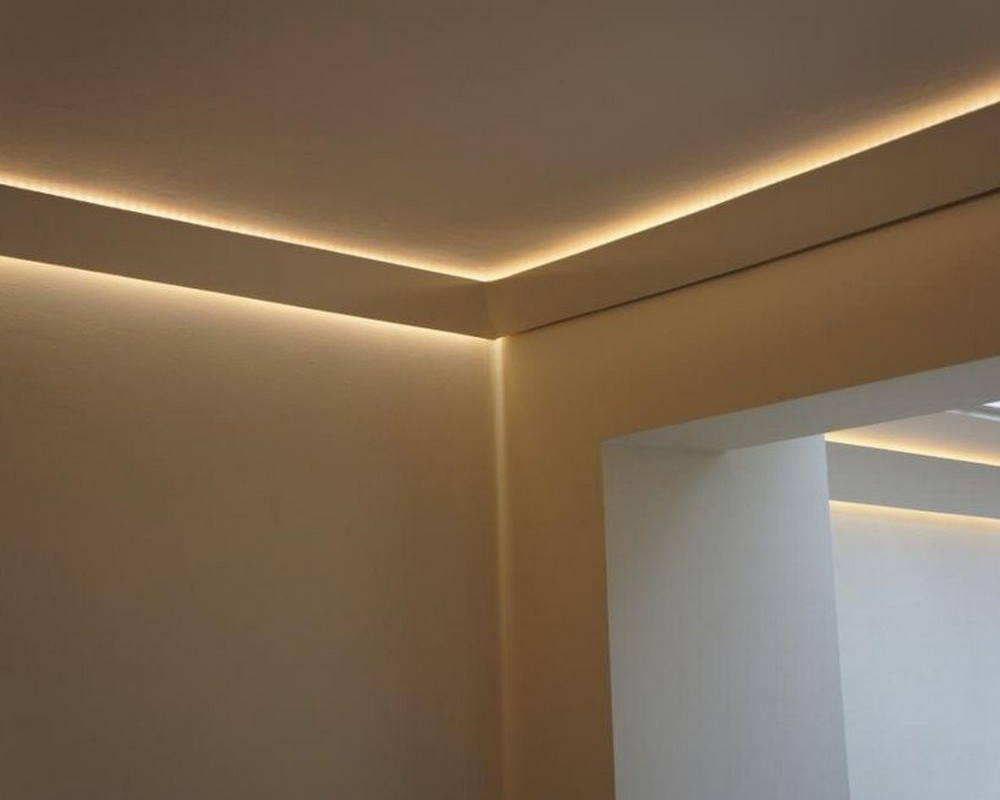 Плинтус потолочный из полистирола высокой плотности HI-WOOD A90V2 90х27мм 2,0м