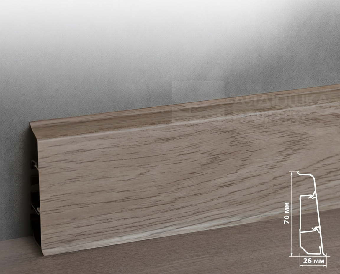 Плинтус ПВХ Волшебная палочка 70мм Home 2,2м 7015