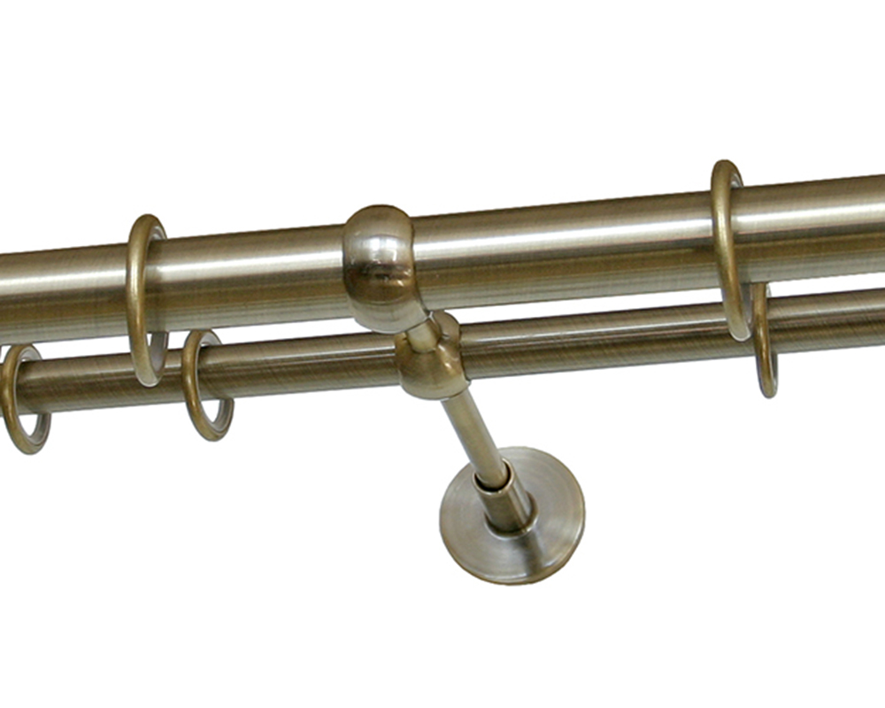 Карниз двухрядный кованый УЮТ d25мм 2,8м Бронза