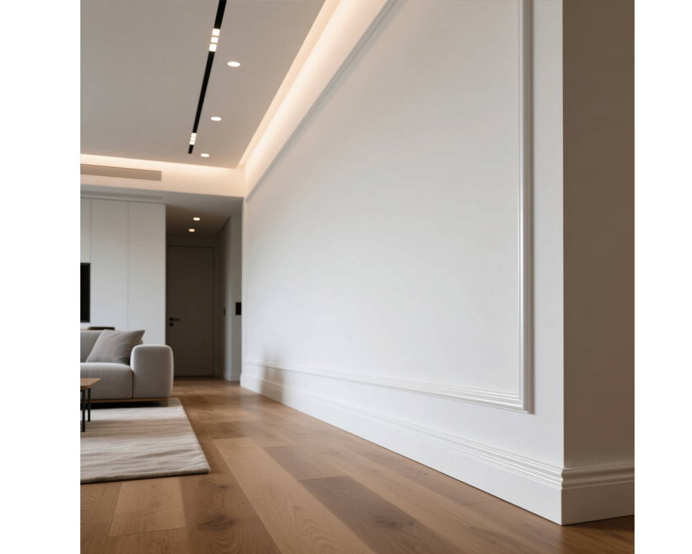 Плинтус из полистирола высокой плотности HI WOOD B100C 100мм х 13мм х 2,0м.