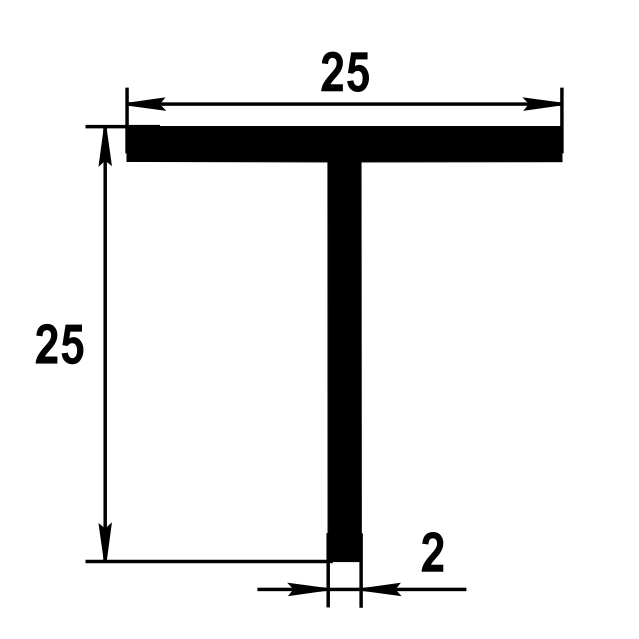 Тавр 25х25 мм Тп 05.2000.502л Золото. Цена за 5 штук.