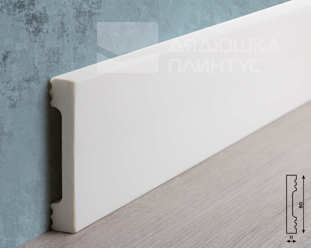 Плинтус из полистирола высокой плотности Волшебная Палочка 80*11*2000. MSPOL 123 ds-87