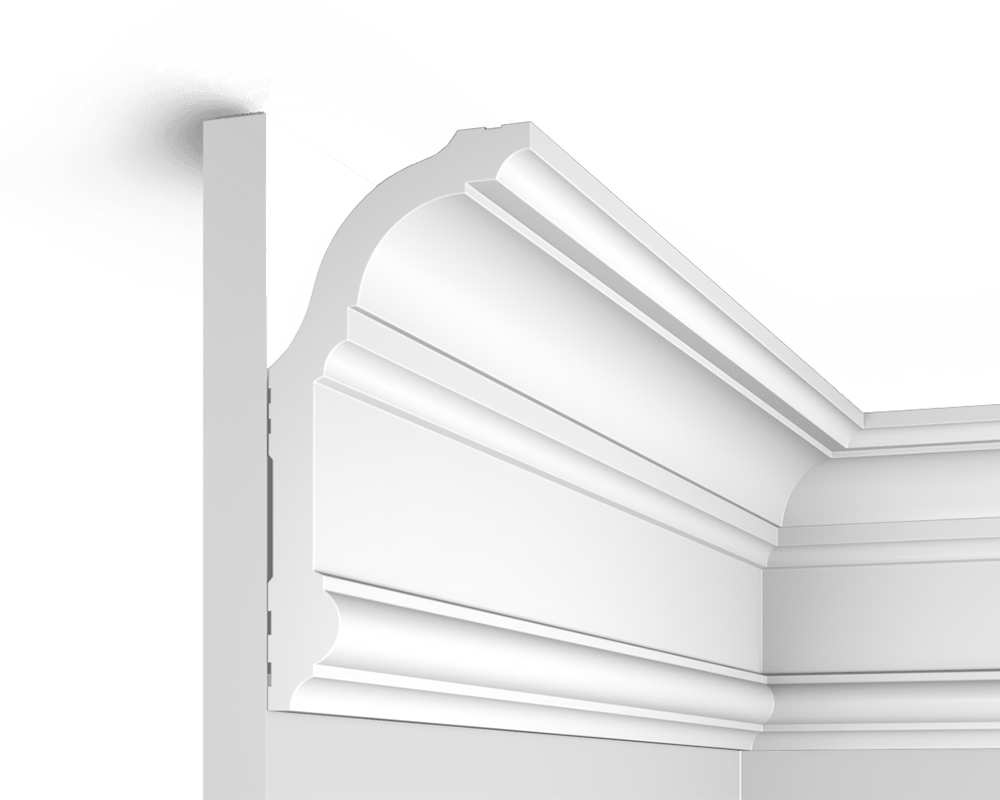 Плинтус потолочный из полистирола высокой плотности HI-WOOD A130/L2101 130х65мм 2,0м