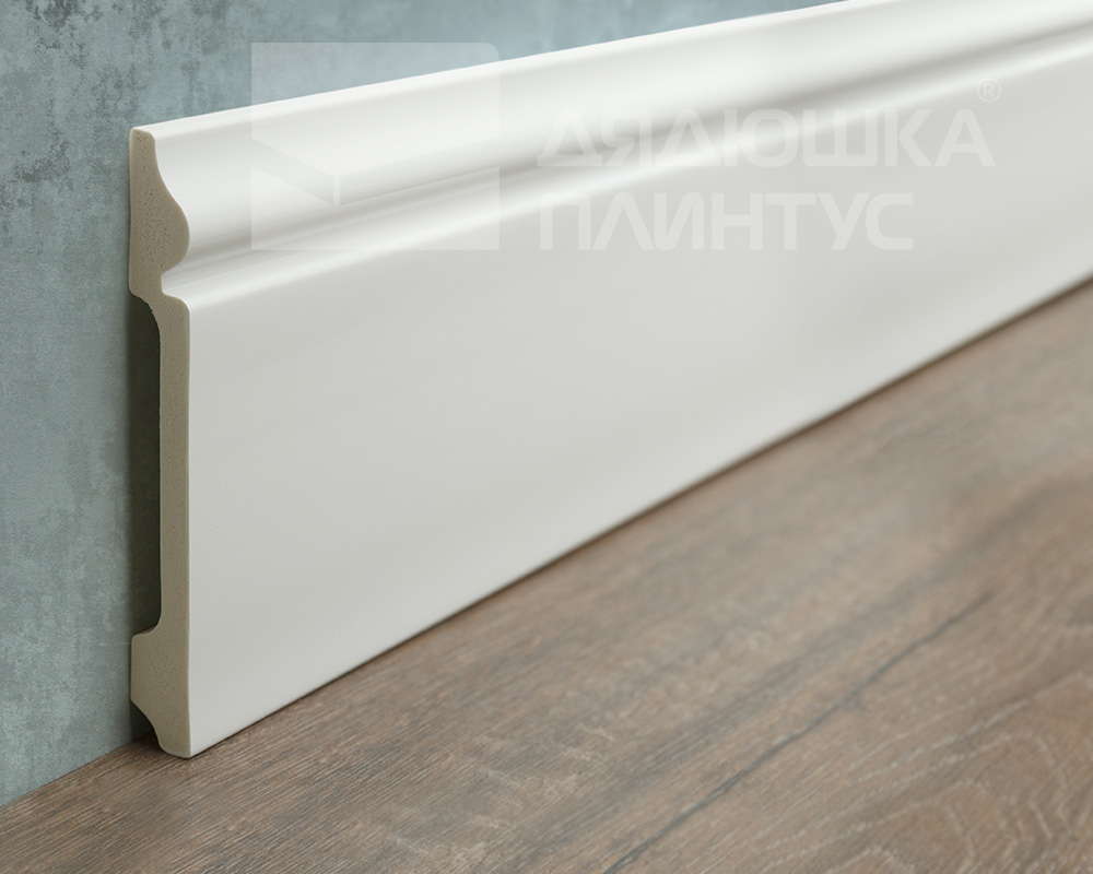 Плинтус из полистирола высокой плотности Волшебная палочка MSPOL 110 120*15*2000 Белый под покраску