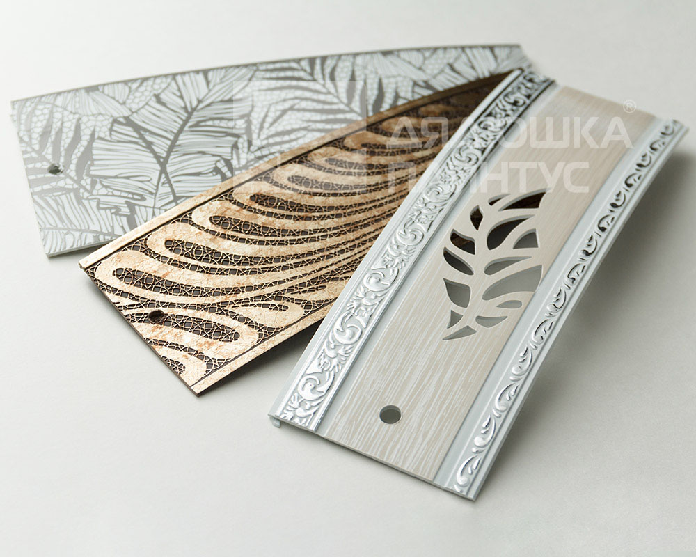 Планка ПВХ Кружево МАГЕЛЛАН 7см 25м Серебро/Белый. Цена за 1 метр