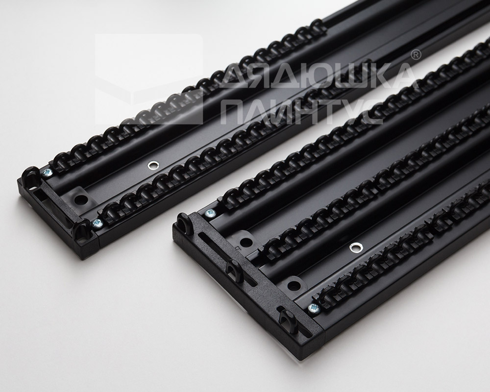 Карниз двухрядный алюминиевый ТРЭК УЮТ 1,4м Черный