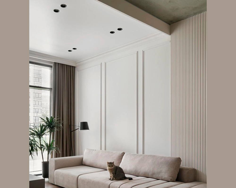 Плинтус потолочный из полистирола высокой плотности HI-WOOD A130/L2101 130х65мм 2,0м