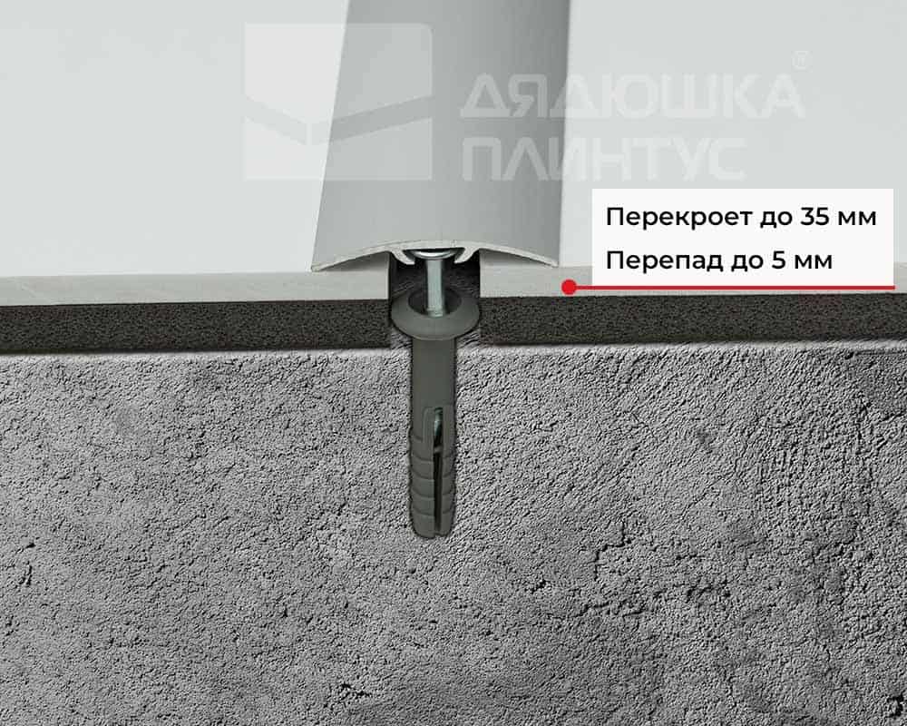 Порог одноуровневый ПС 04-3.900.082 Дуб светлый