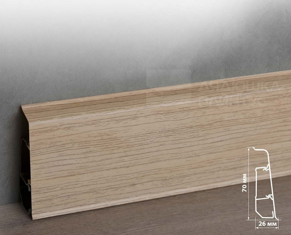 Плинтус ПВХ Волшебная палочка 70мм Home 2,2м 7013