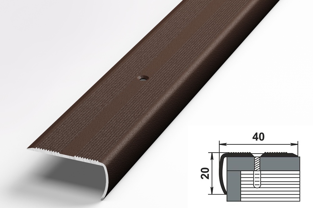Порог угловой ПУ 06.1800.03 Шоколад
