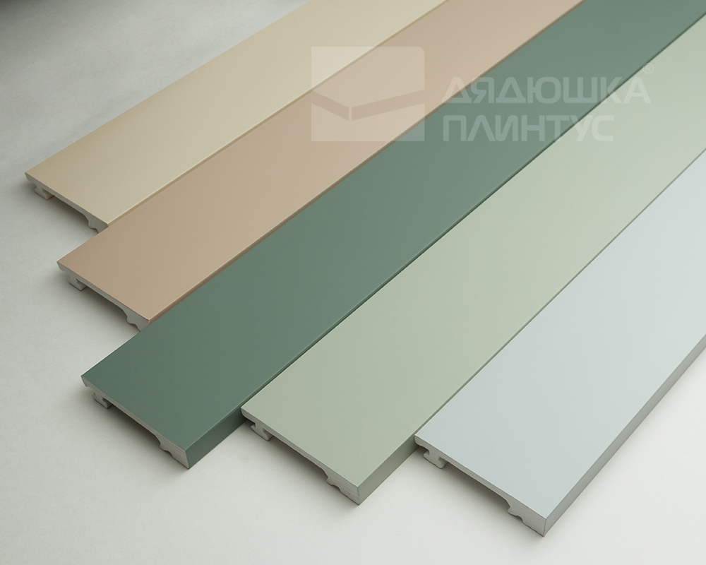 Плинтус из полистирола высокой плотности Волшебная Палочка. Окрашенная. 80мм 2м. NCS 0502-Y