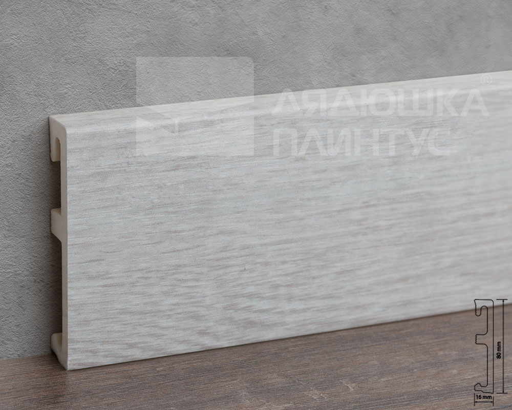 Плинтус напольный Salag Alpha 80 Маренго 2,4м
