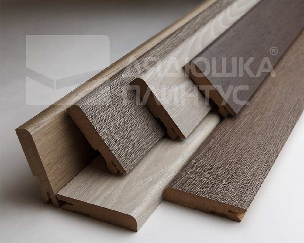 Плинтус МДФ Лука Пл 80МДФ.2700.Point line 24087 Дуб беленый