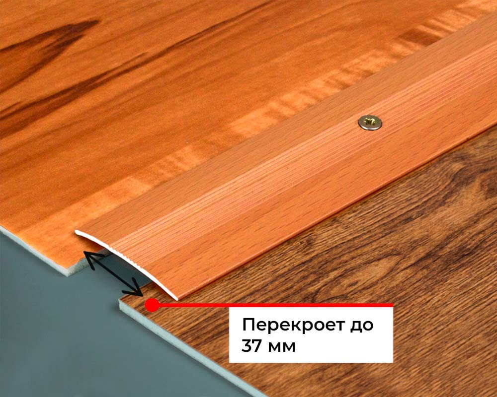 Порог одноуровневый ПС 03.900.01л Серебро