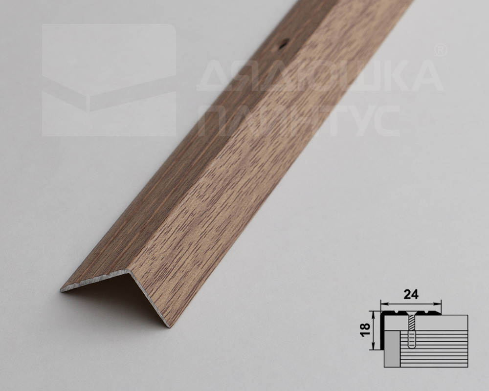 Порог угловой ПУ 03.2700.287 Дуб беленый