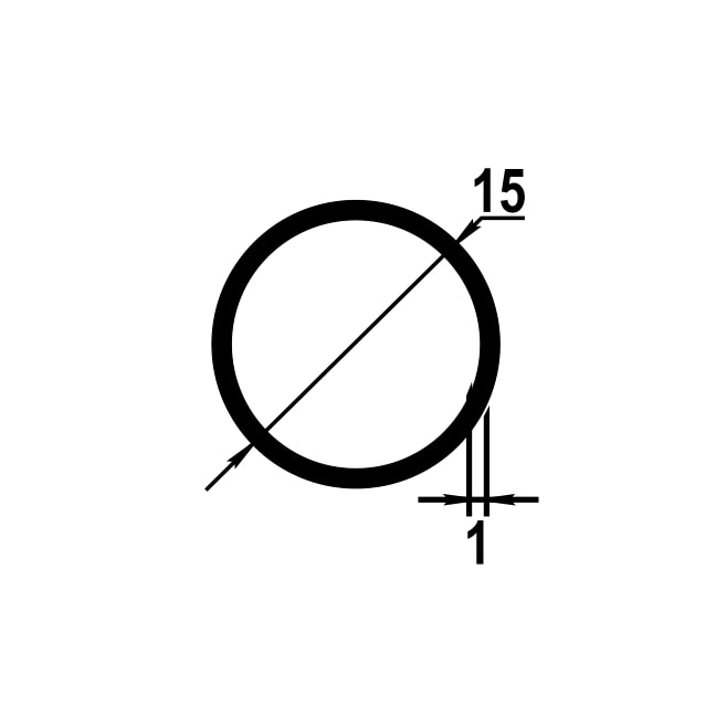 Труба круглая Ø 15 мм ТКр 04.2000.504л Бронза. Цена за 5 штук.