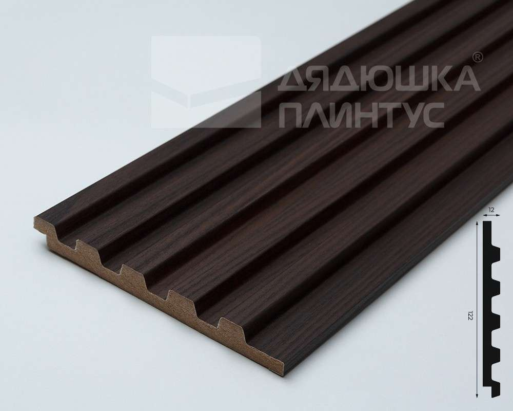 Панель МДФ ACUPAN 61.08.122501.94 трапеция 12х122х2760 мм Эльм коричневый