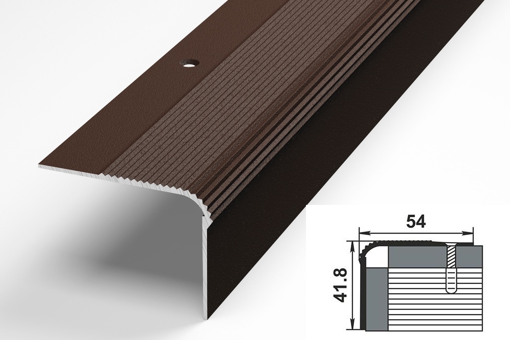 Порог угловой ПУ 02.1800.03 Шоколад