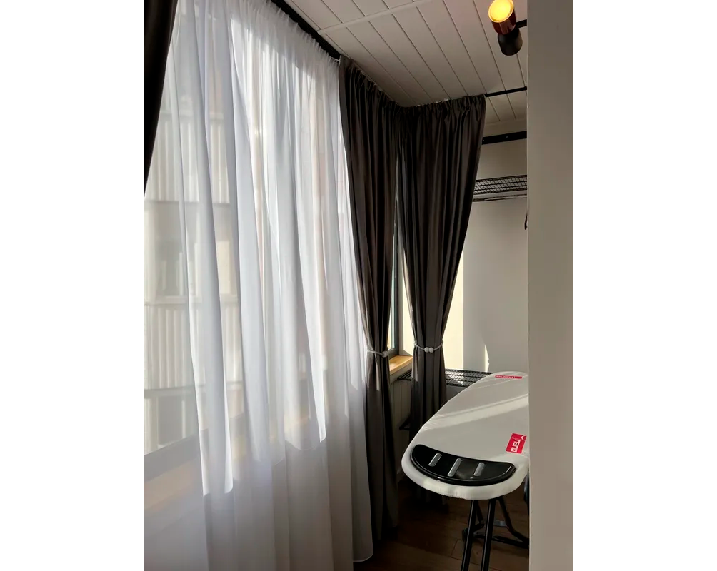 Карниз двухрядный алюминиевый ТРЭК УЮТ 1,4м Черный