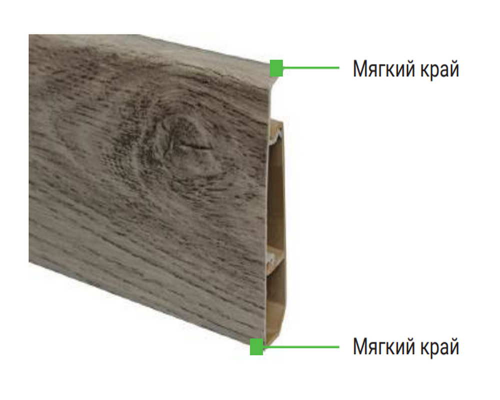 Плинтус ПВХ MAGIC STIСK 77мм 2,2 м MS03 Сканди