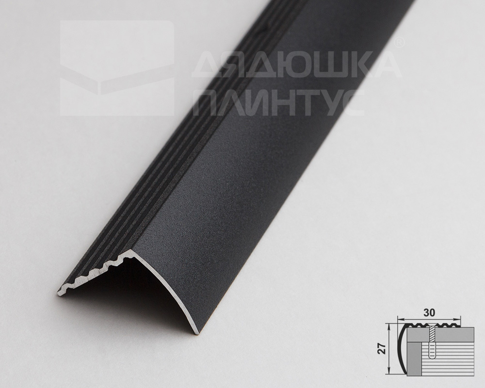 Порог угловой ПУ 04.1800.15 Черный