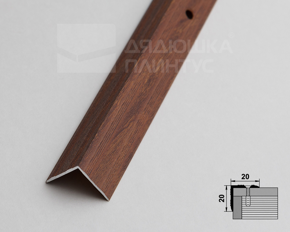 Порог угловой ПУ 05.900.R128 Дуб престиж