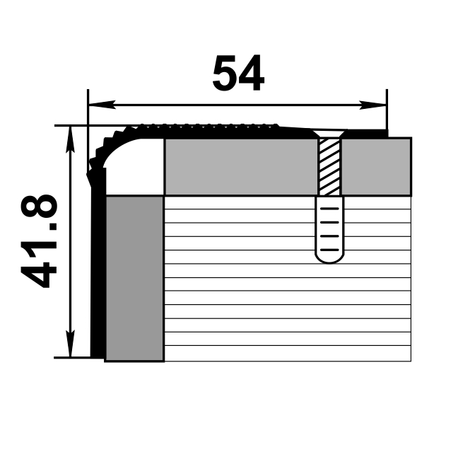 Порог угловой ПУ 02.2700.050 0,9 м Дуб муссон грей