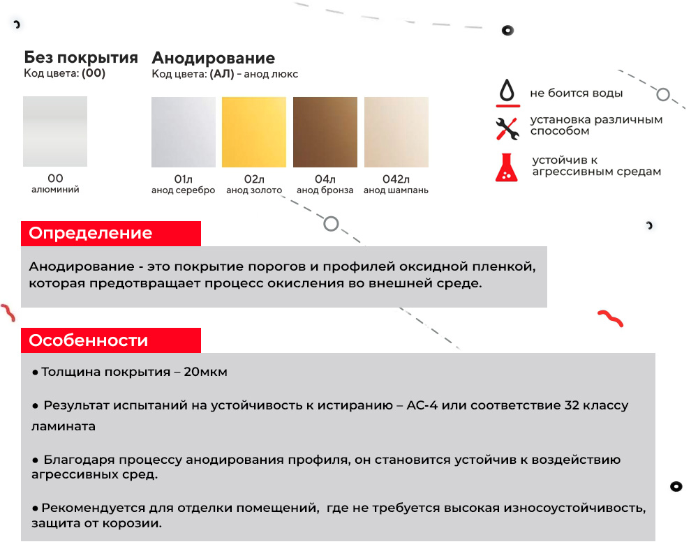 Порог разноуровневый ПР 02.1800.02 Золото